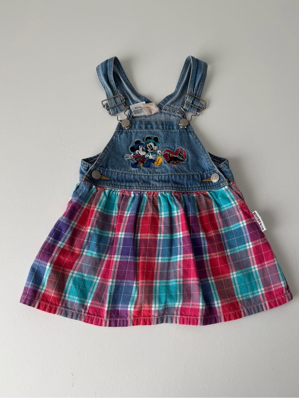 Vintage Disney Mickey & Minnie Overall Dress